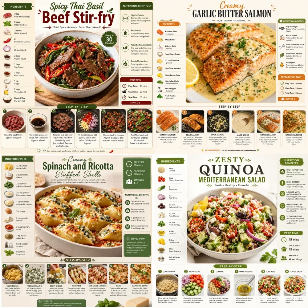 Culinary Recipe Infographic Gens