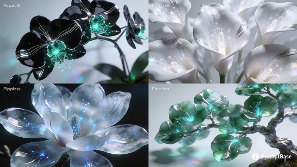 Cybernetic Flora 3D Wallpapers