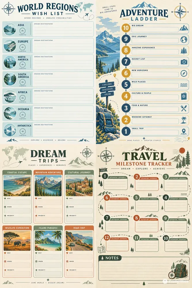 Travel Bucket List Journals