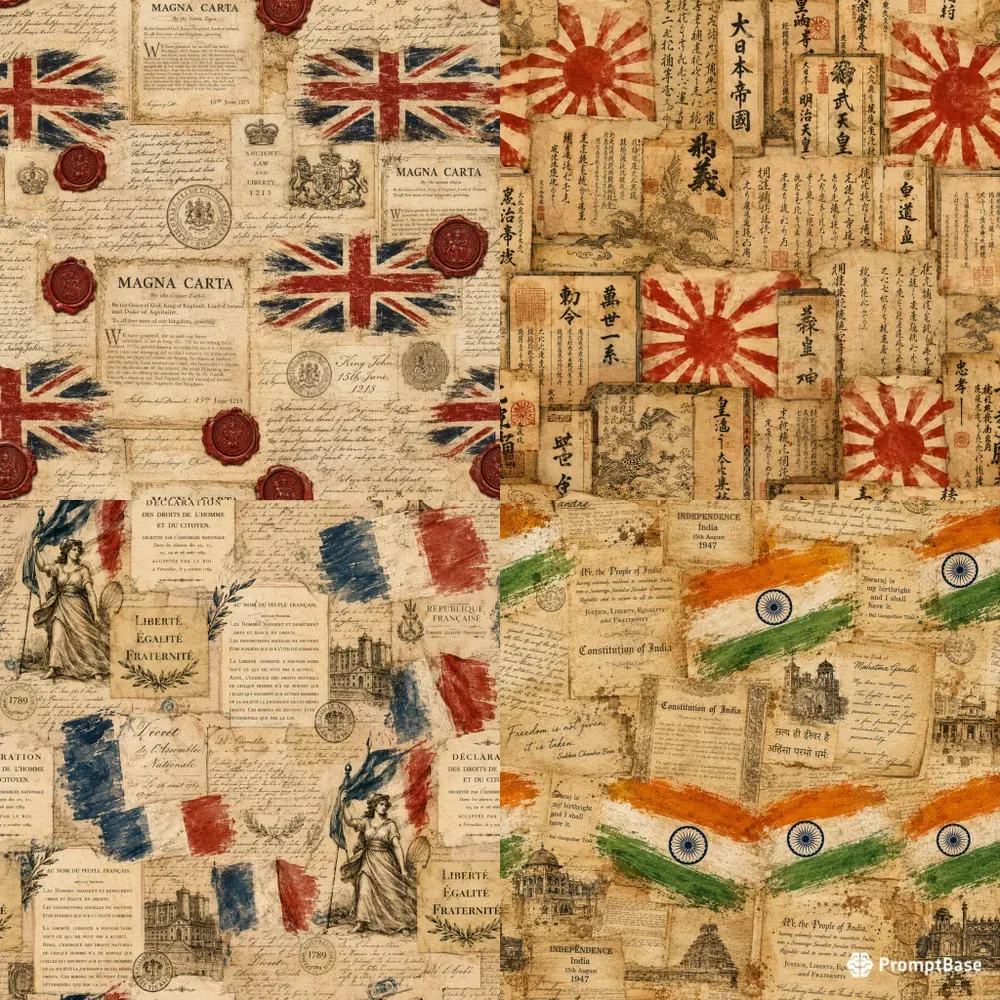 Vintage Heritage Flag Patterns