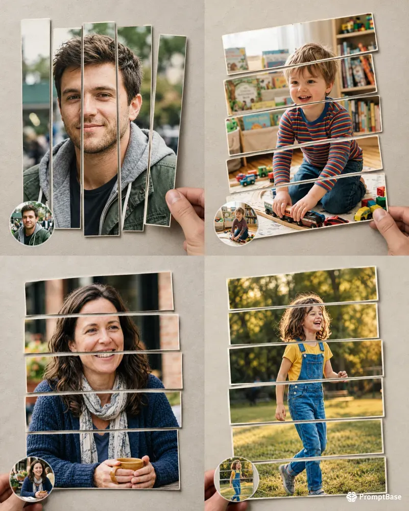 Portrait Slice Effect Generator