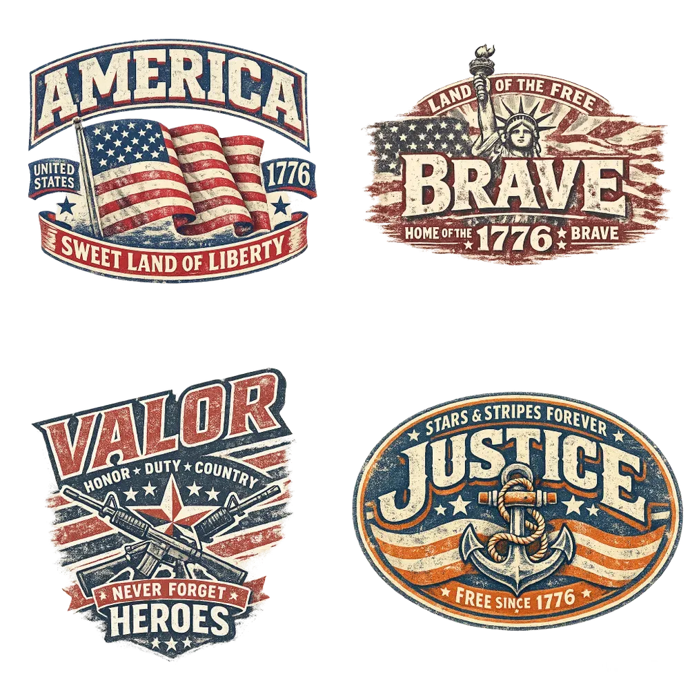 Retro Vintage America Tshirt Designs
