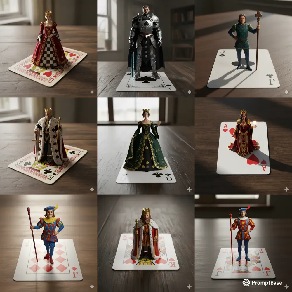3D Playing Card Characters