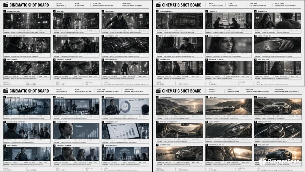 Cinematic Shot Board Creator Pros