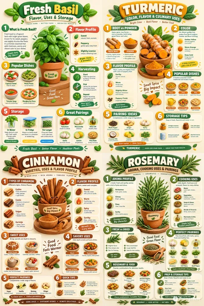Herbs Spices Infographic Guides