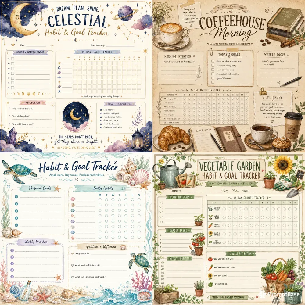 Whimsical Printable Planner Kits