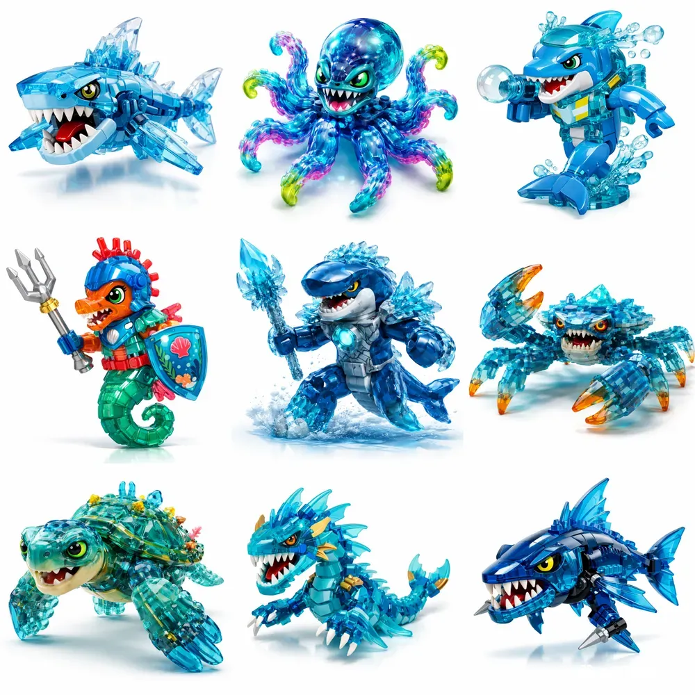 Aqua Bricks Ocean Beast Lego Series