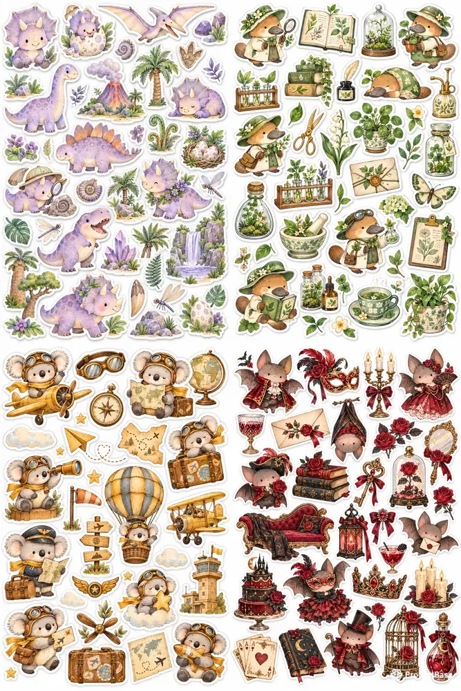 Whimsical Sticker Sheet Set Creator