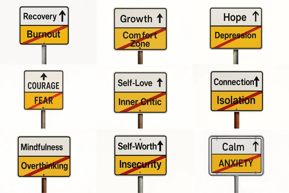 Symbolic Change Road Signs