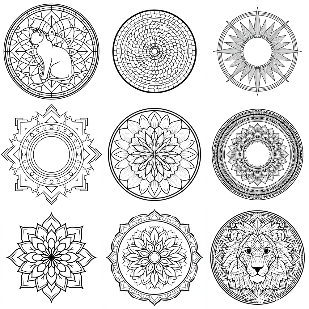 Mandala Coloring Book Pages