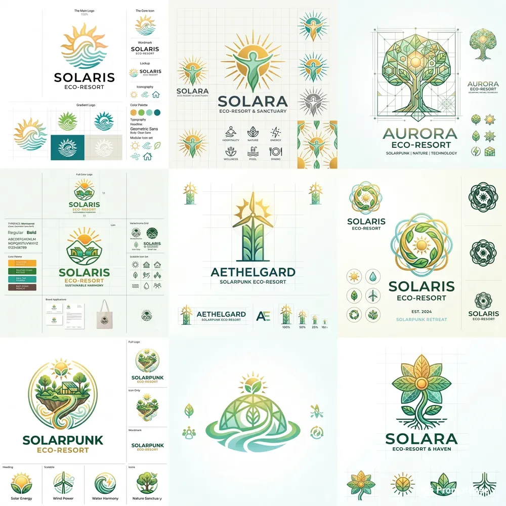Eco Resort Logos And Branding Systems