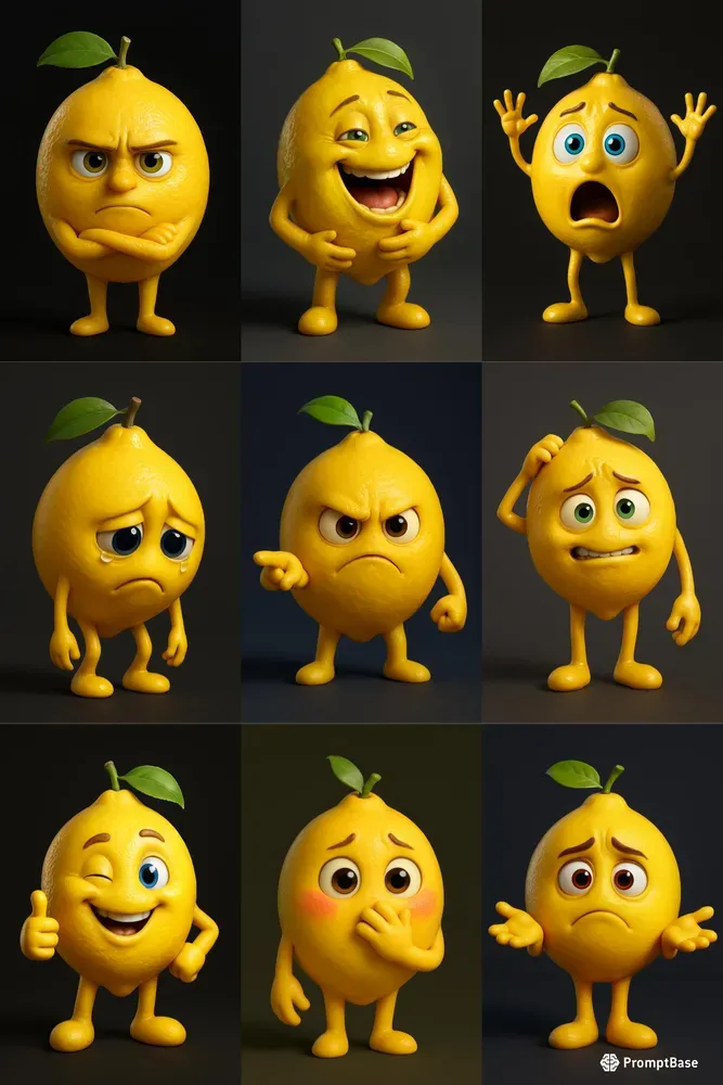3D Lemon Characters