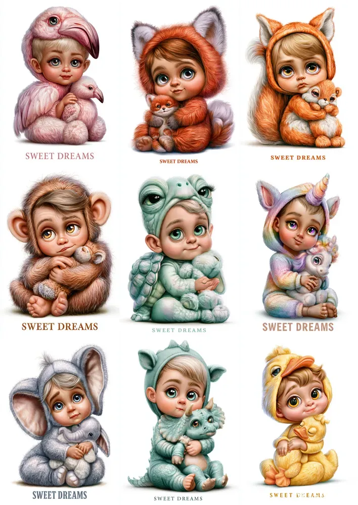 Cute Bedtime Kids Characters