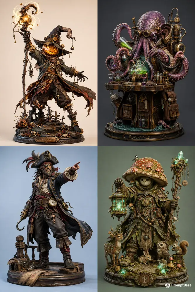 Sculpted Fantasy Characters