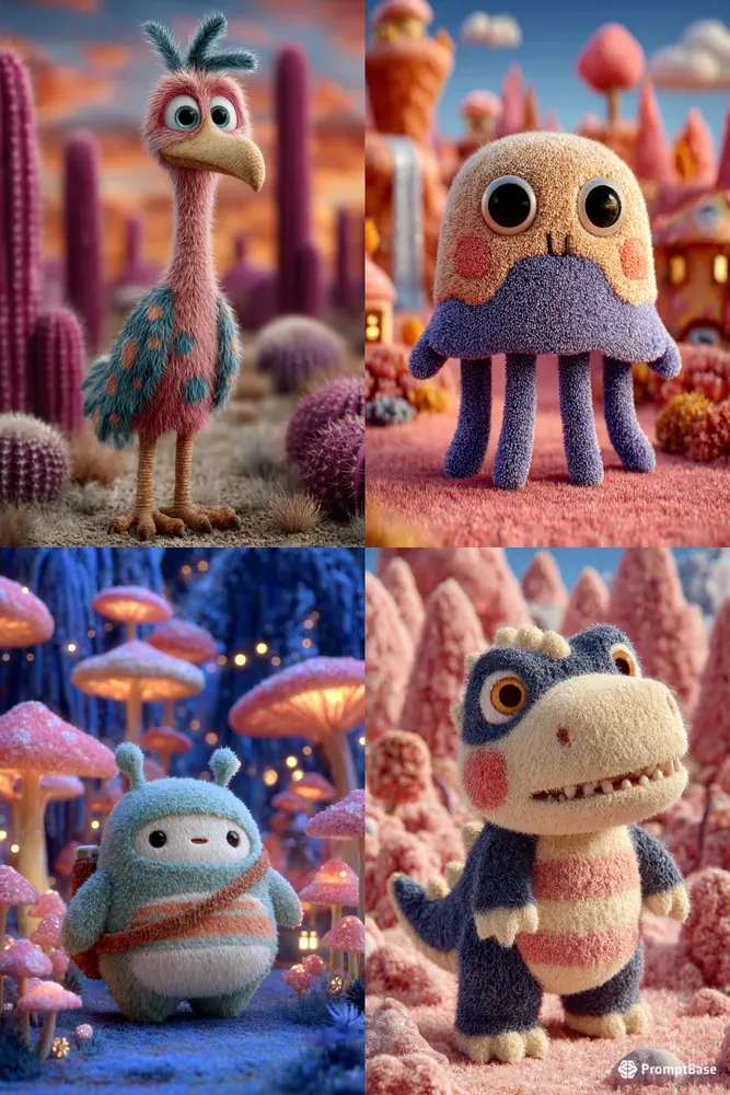 Surreal Stylized 3D Creatures