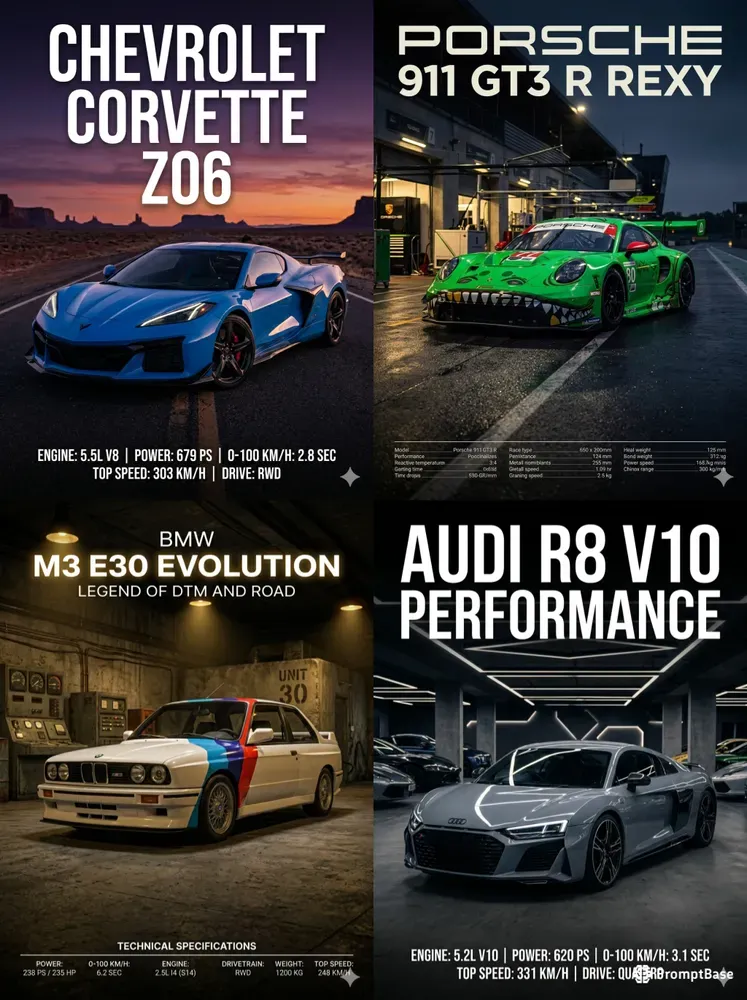 Premium Automotive Spec Posters