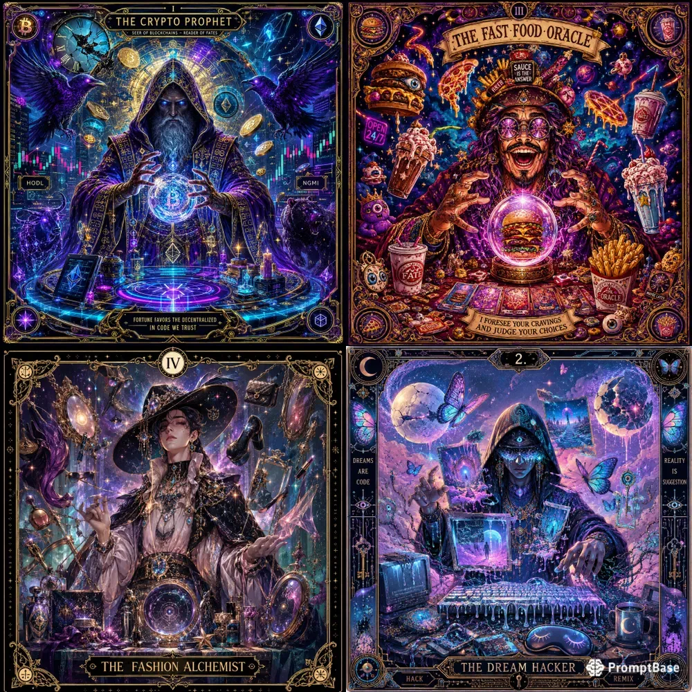 Neon Tarot Archetypes