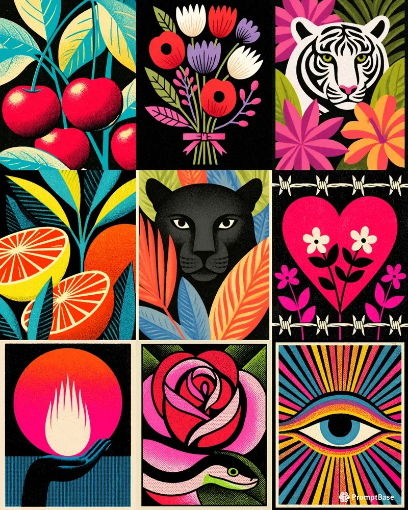 Bold Riso Pop Posters