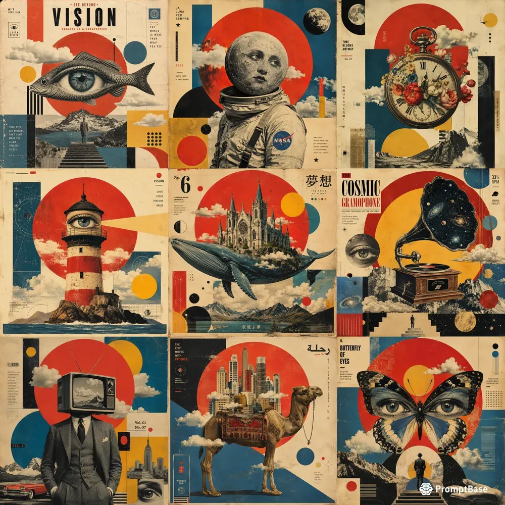 Retro Surreal Collage Generator