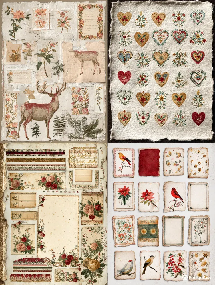 Nordic Folk Christmas Junk Journals