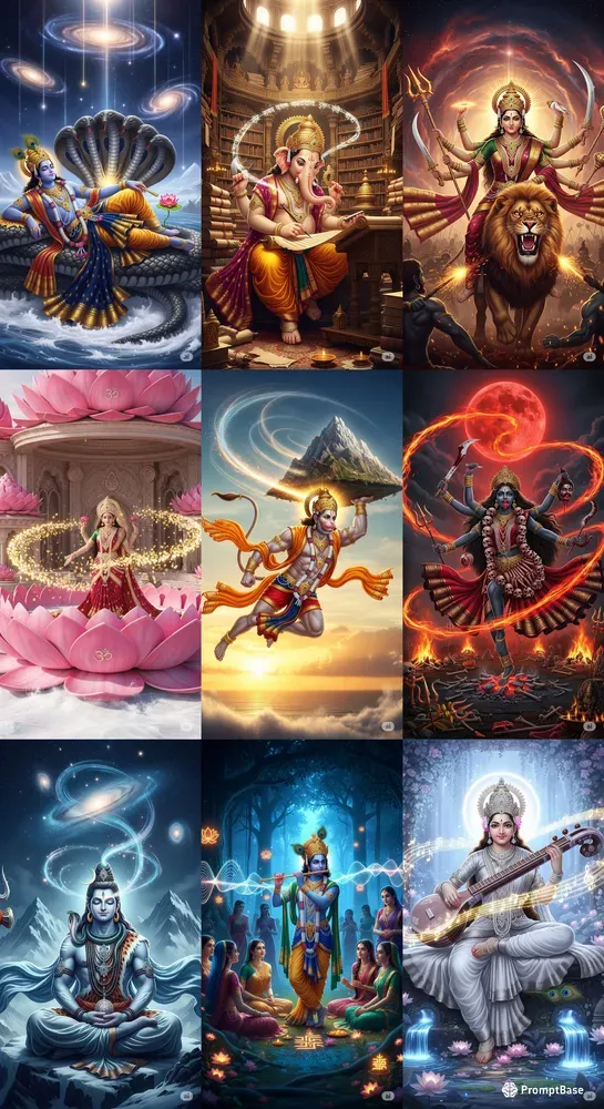 Divine Illuminations 8k Mystical Hindu