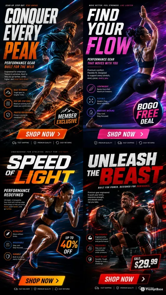 Activewear Marketing Funnel Layouts