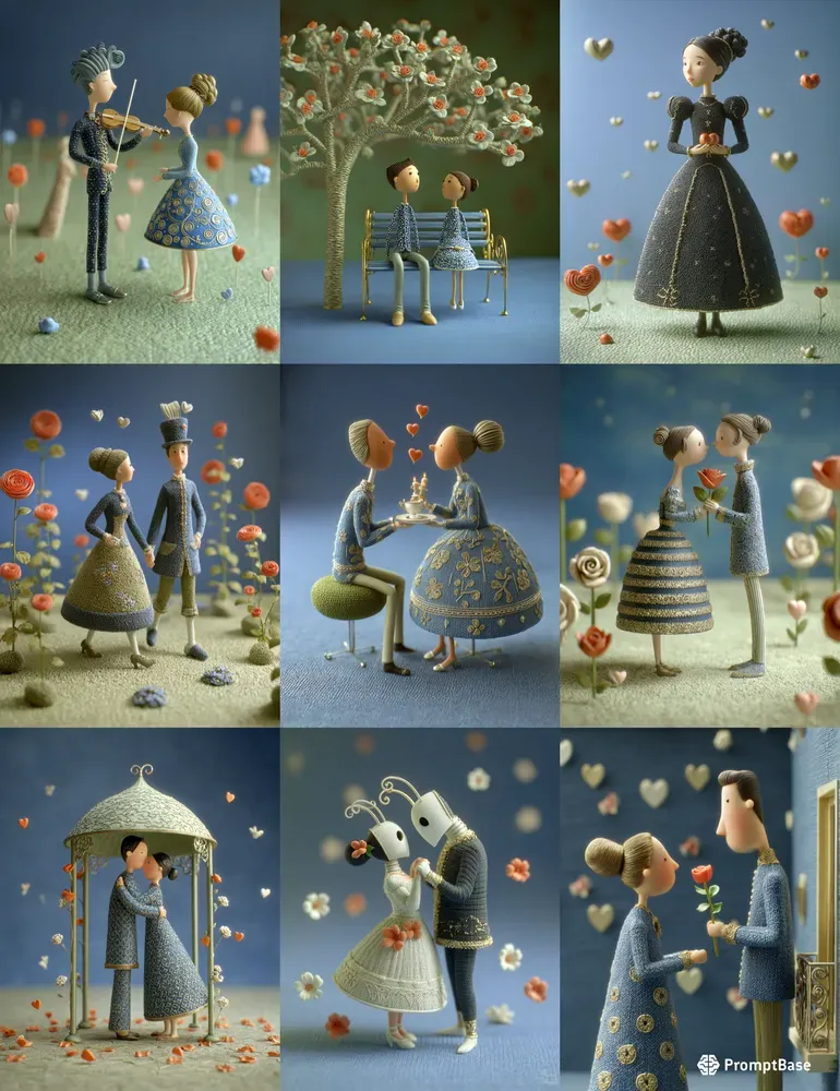 Rococo Valentine Scenes