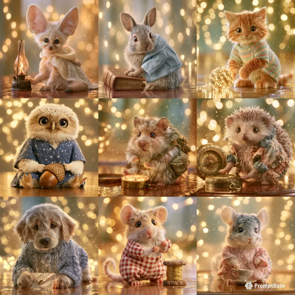 Cinematic Animal Whimsical Explorers