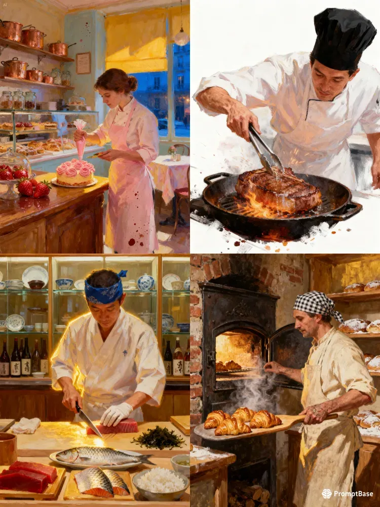 Aesthetic Painted Chef Activity Art