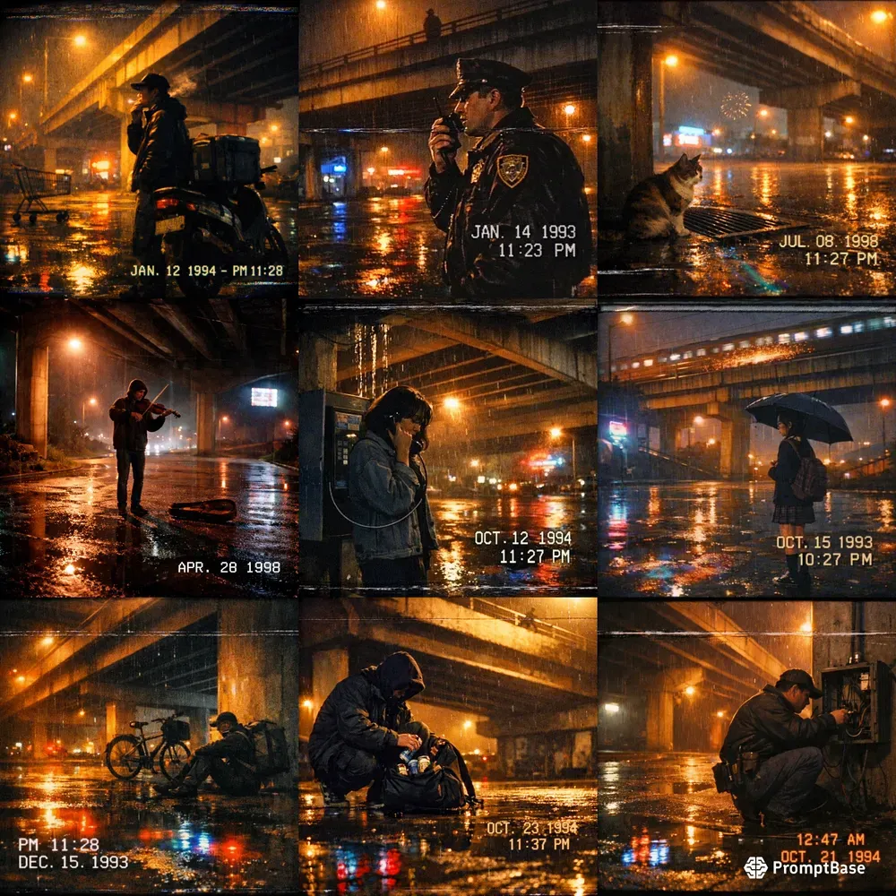 Rainy VHS Overpass Scene Builders
