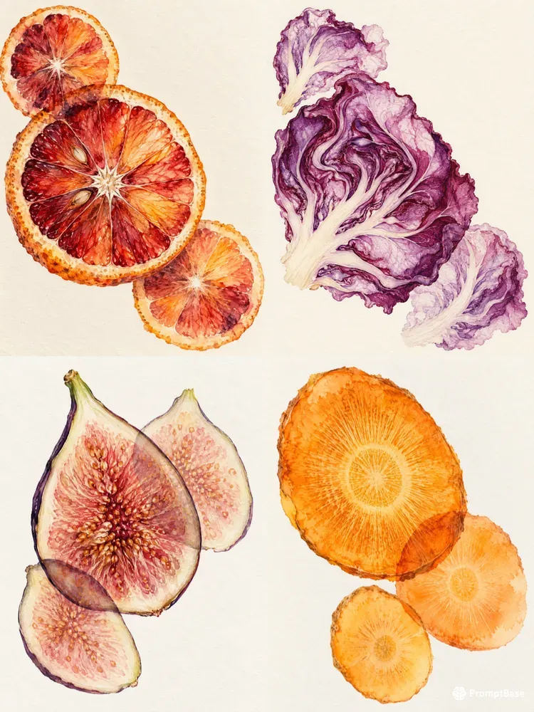 Culinary Watercolor Art Prints