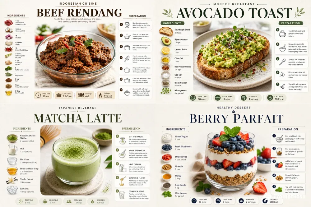 Professional Recipe Infographic Creators