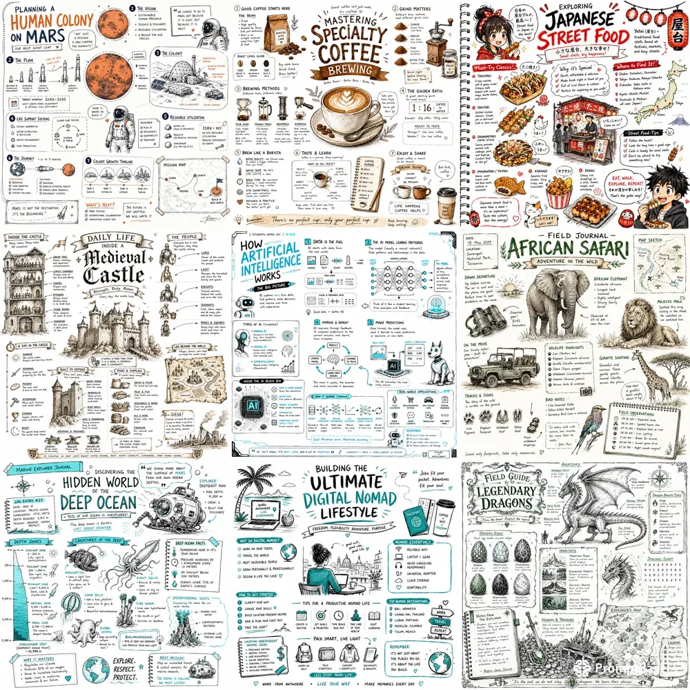 Handdrawn Sketchnote Infographics