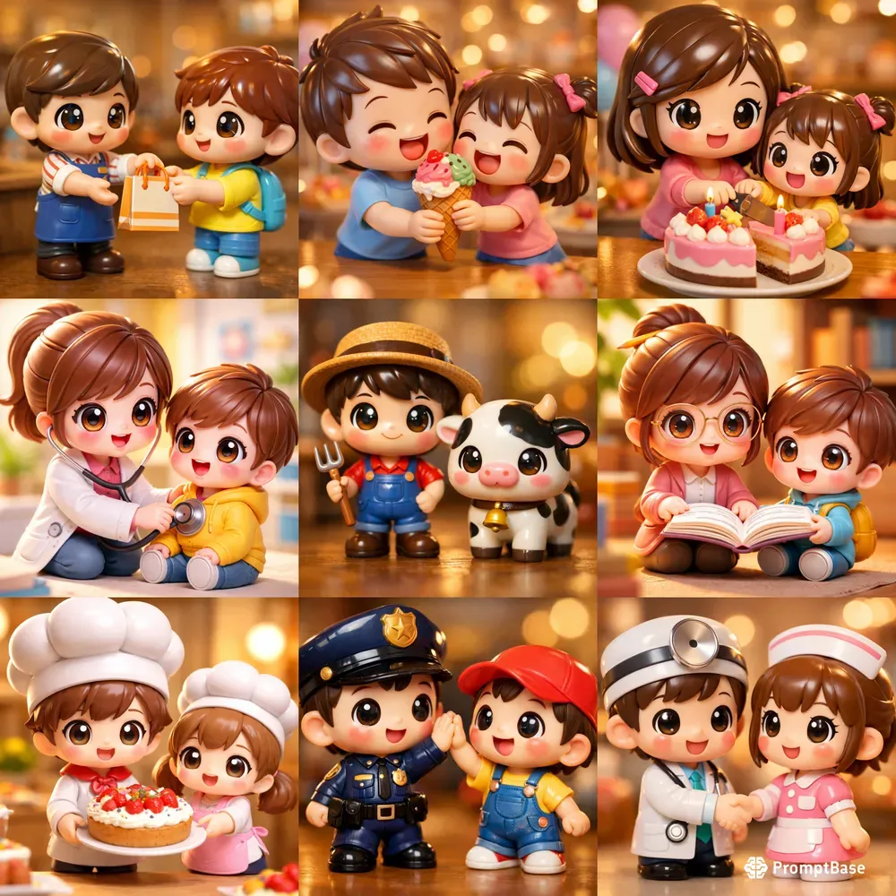 Ultracute Chibi 3D Toy Figurines