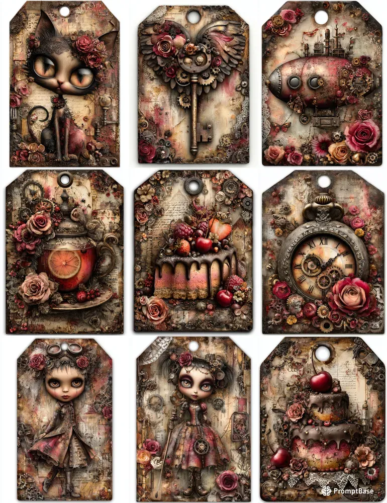 Steampunk Girl Product Tags