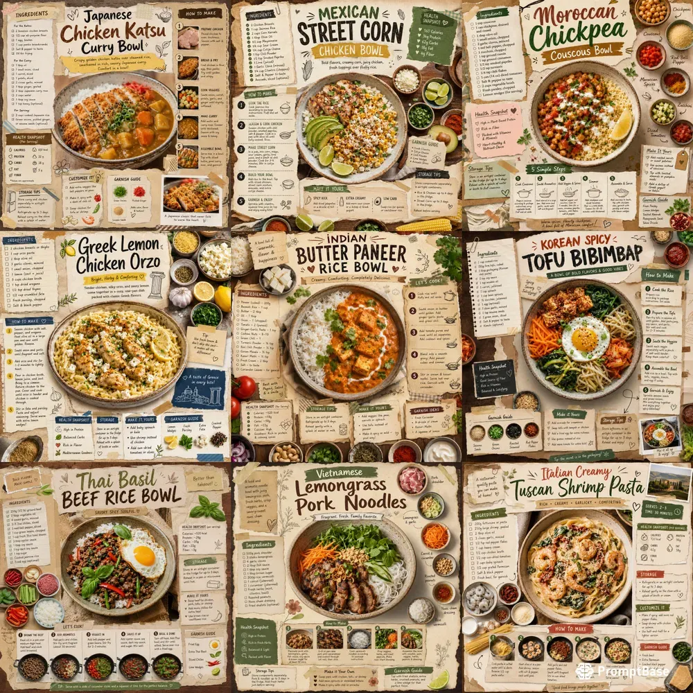 Vintage Recipe Infographics