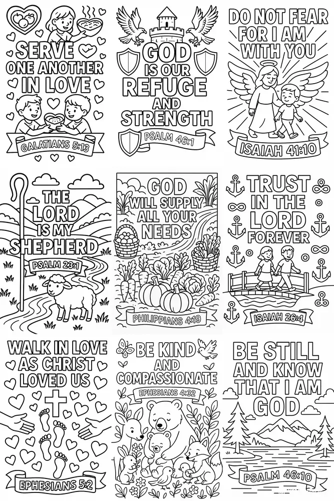 Bible Verse Coloring Pages For Kids