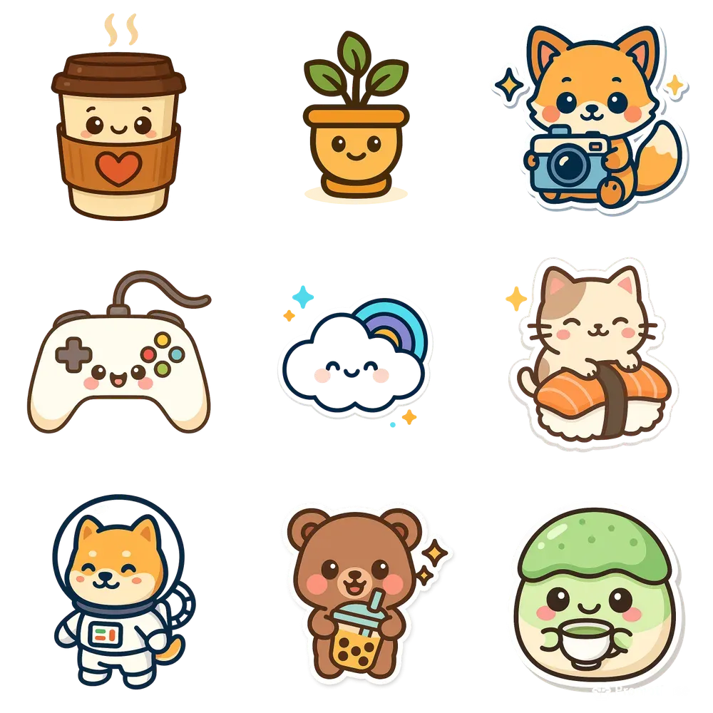 Kawaii Sticker Sheet Generators