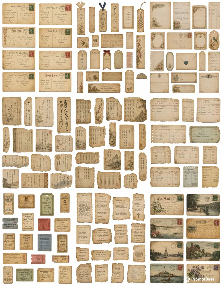 Junk Journal Ephemera Generator