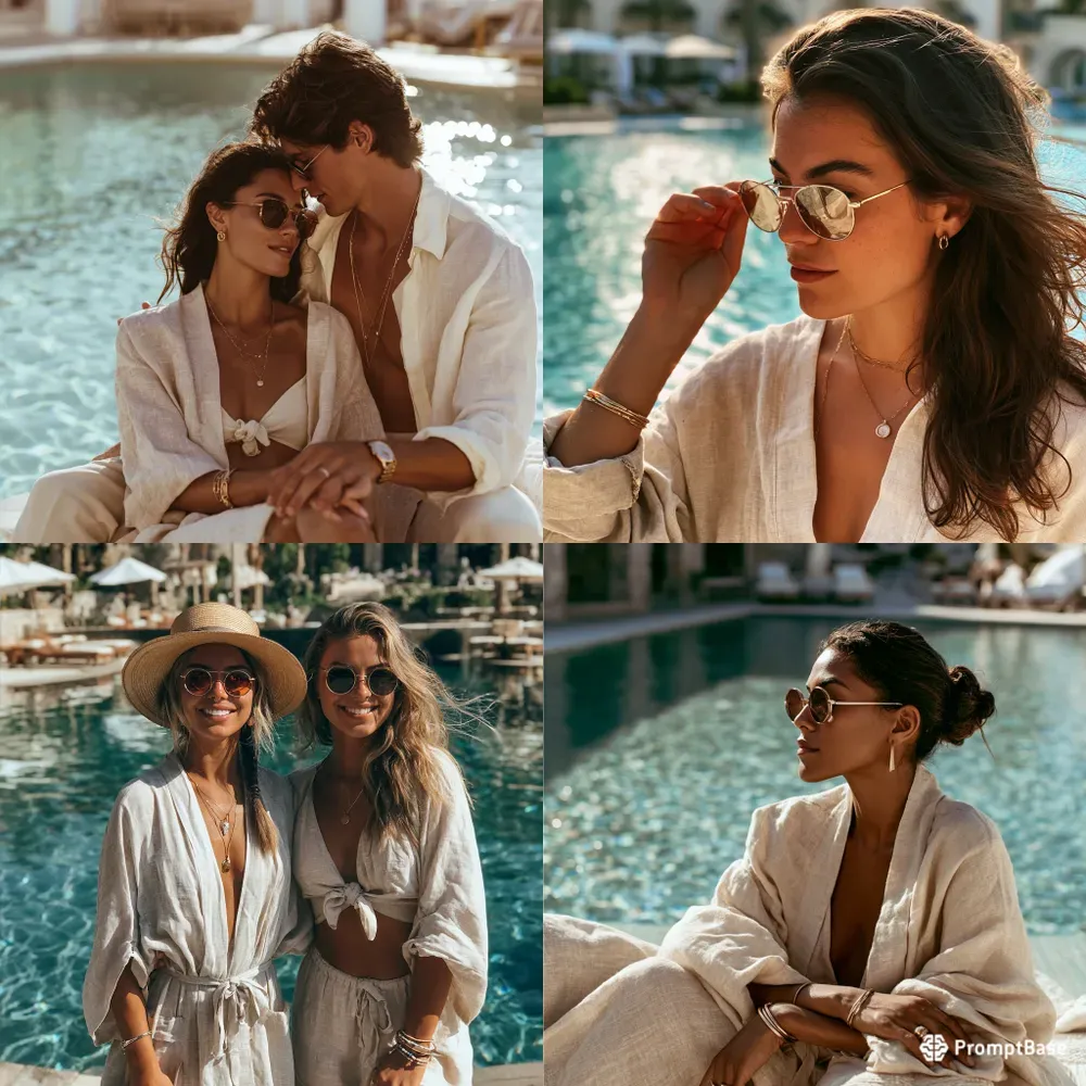 Minimalist Poolside Lifestyle Visuals