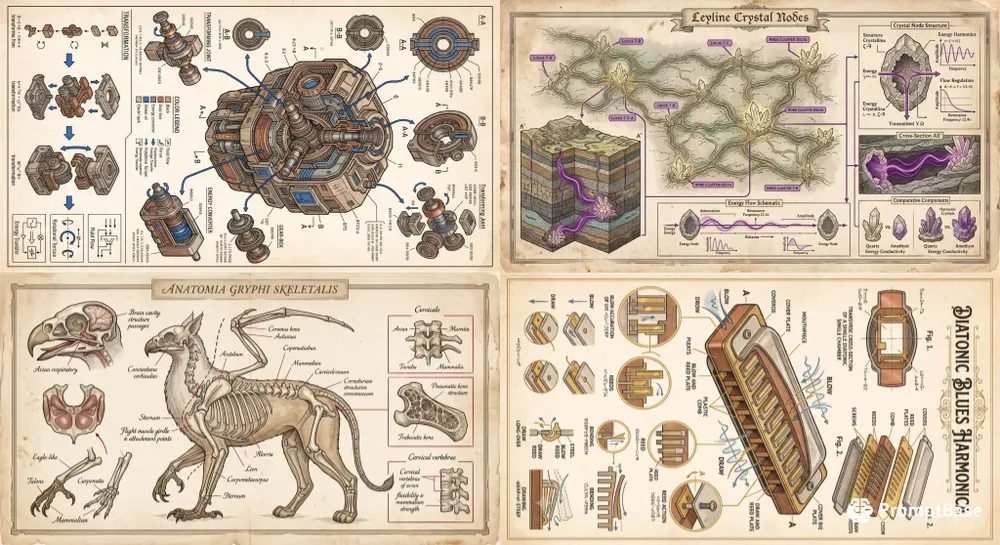 Vintage Scientific Encyclopedia Art