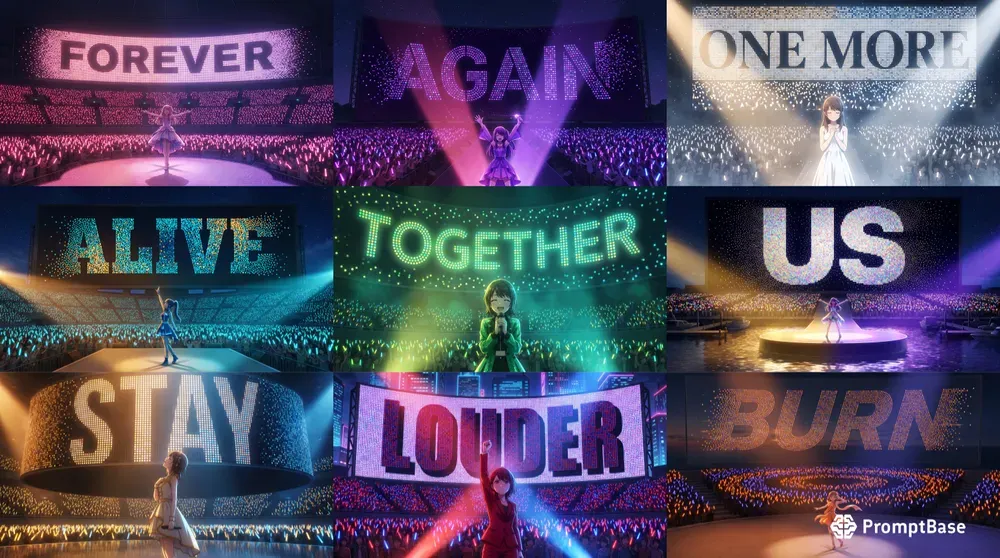 Anime Lightstick Mosaics