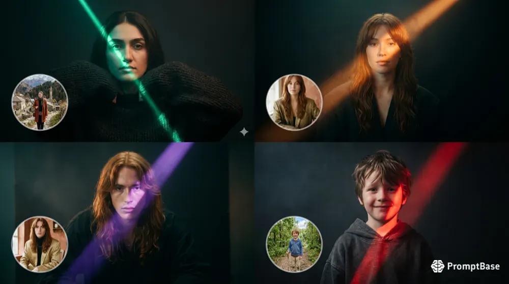 Light Beam Portrait Style