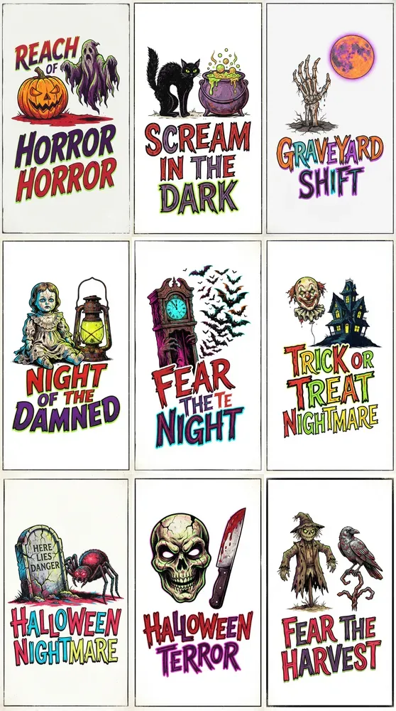 Vintage Horror Halloween Poster Designs