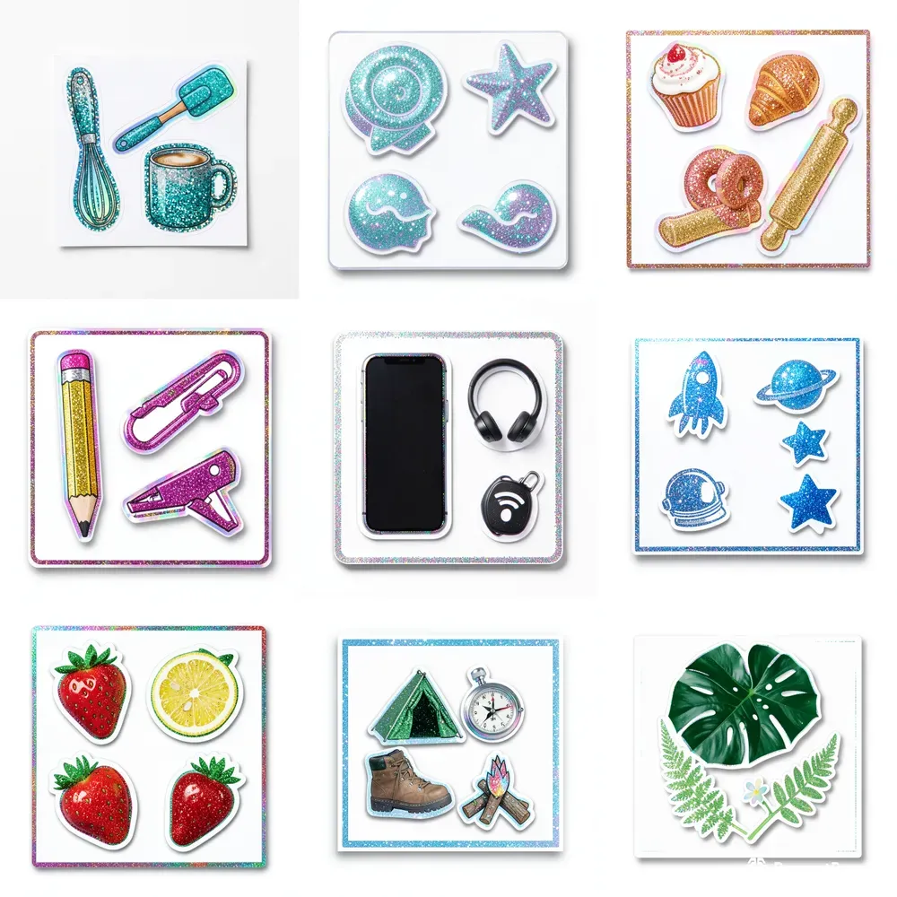 Glitter Diecut Object Sheets