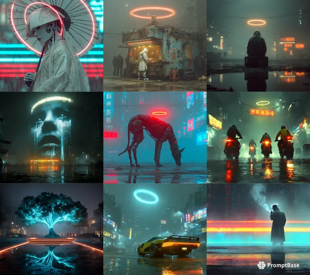 Futuristic Noir Urban Vision Art
