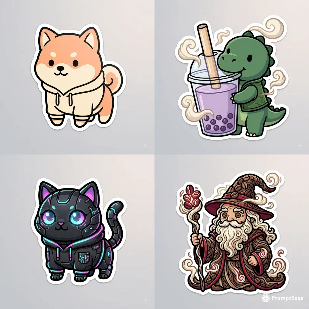 Niji 6 Chibi Mascot Sticker Enginepods