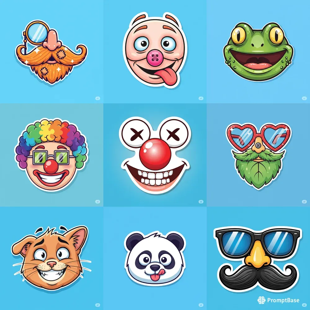 Funny Disguise Face Stickers