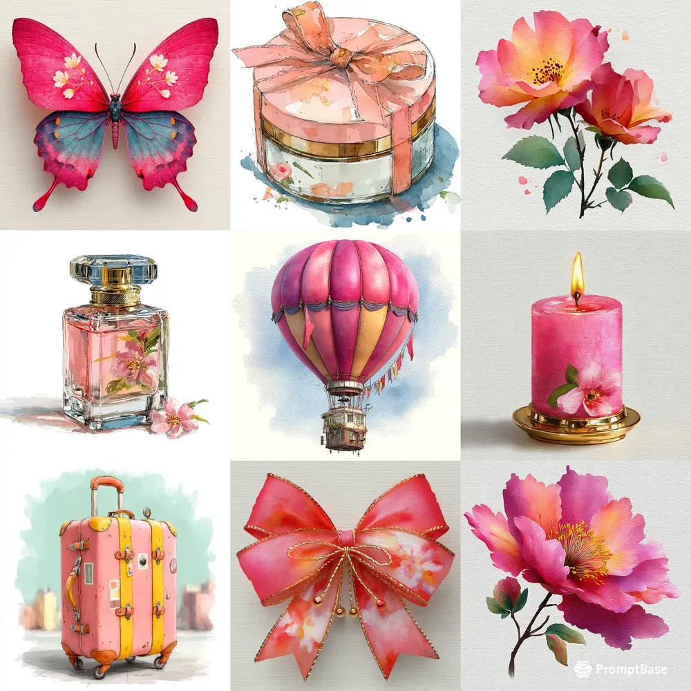 Blush Watercolor Luxury Icon Makers