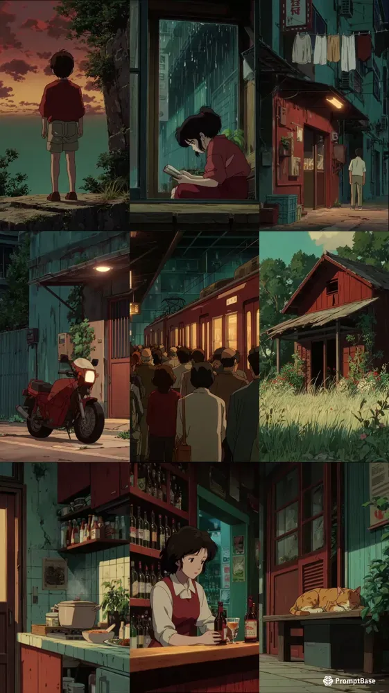 Warm Nostalgic 90s Anime Illustrations